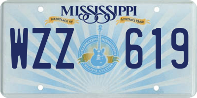 MS license plate WZZ619