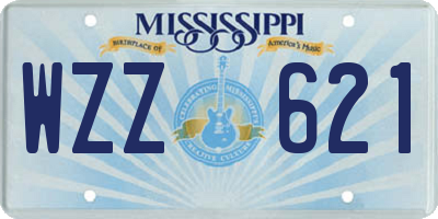 MS license plate WZZ621