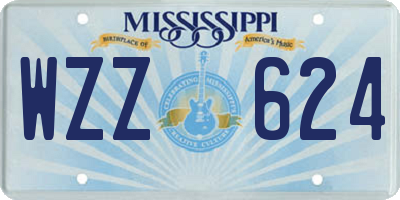 MS license plate WZZ624