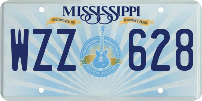 MS license plate WZZ628