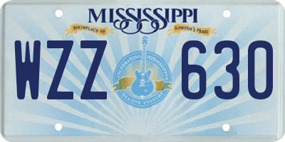 MS license plate WZZ630