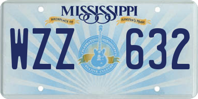 MS license plate WZZ632