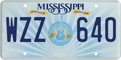 MS license plate WZZ640