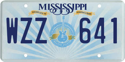 MS license plate WZZ641