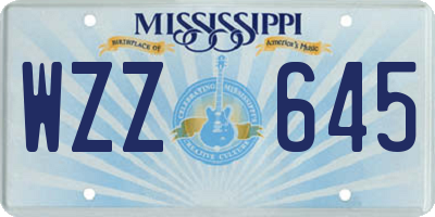 MS license plate WZZ645