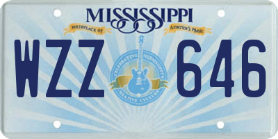 MS license plate WZZ646