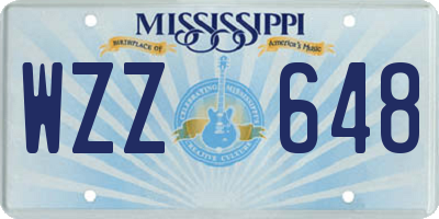 MS license plate WZZ648