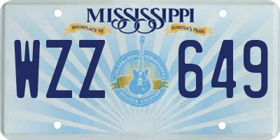 MS license plate WZZ649