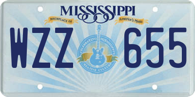 MS license plate WZZ655