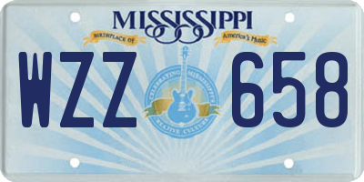 MS license plate WZZ658