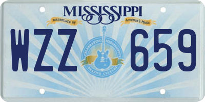 MS license plate WZZ659