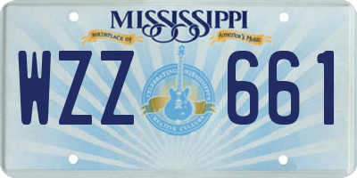 MS license plate WZZ661