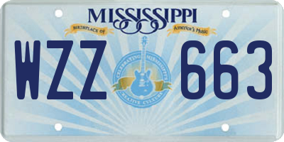 MS license plate WZZ663