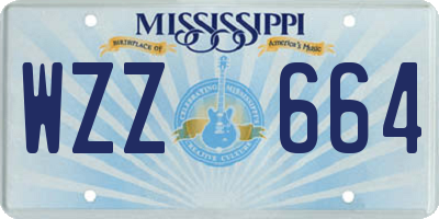 MS license plate WZZ664