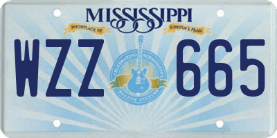 MS license plate WZZ665
