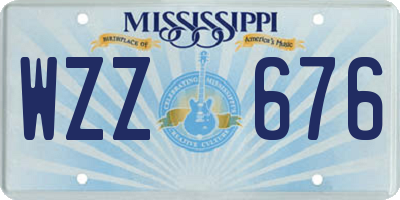 MS license plate WZZ676