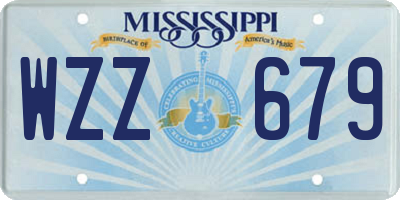 MS license plate WZZ679
