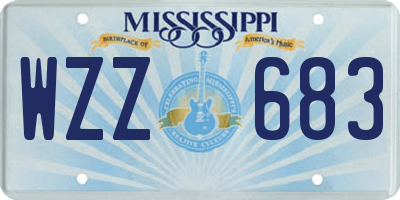 MS license plate WZZ683