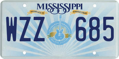 MS license plate WZZ685