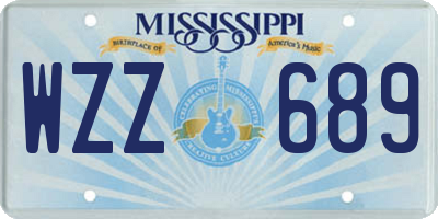 MS license plate WZZ689