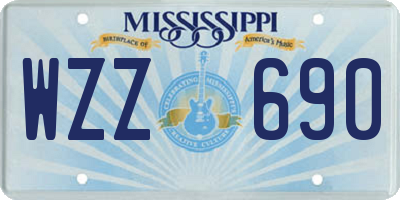 MS license plate WZZ690