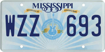 MS license plate WZZ693