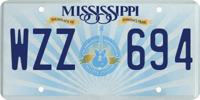MS license plate WZZ694