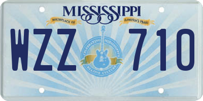 MS license plate WZZ710