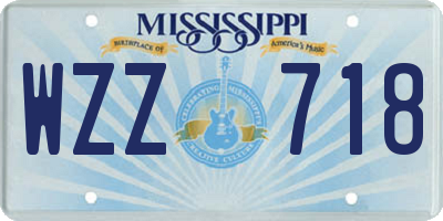 MS license plate WZZ718