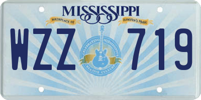 MS license plate WZZ719