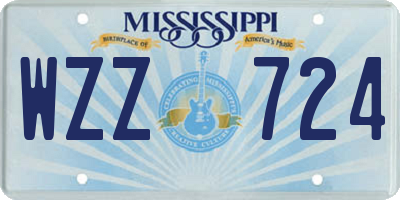 MS license plate WZZ724