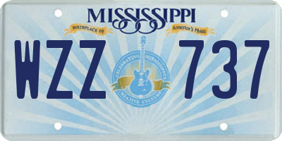 MS license plate WZZ737