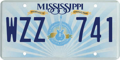 MS license plate WZZ741