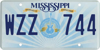 MS license plate WZZ744