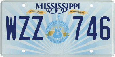 MS license plate WZZ746