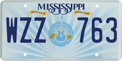 MS license plate WZZ763