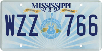 MS license plate WZZ766