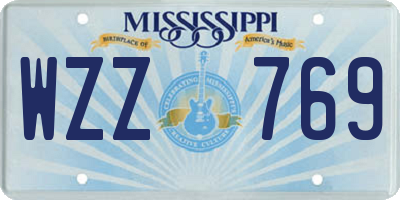 MS license plate WZZ769