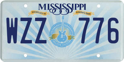 MS license plate WZZ776