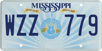 MS license plate WZZ779
