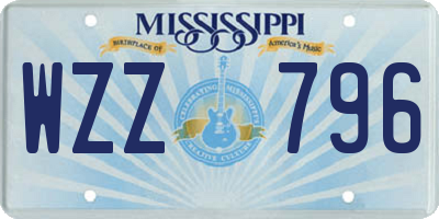MS license plate WZZ796