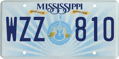 MS license plate WZZ810