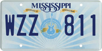 MS license plate WZZ811