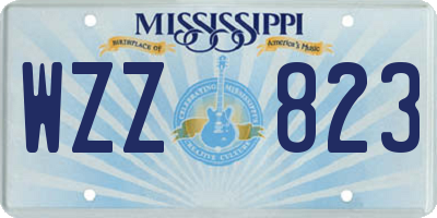 MS license plate WZZ823