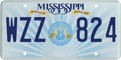 MS license plate WZZ824