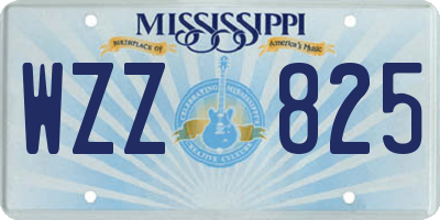 MS license plate WZZ825