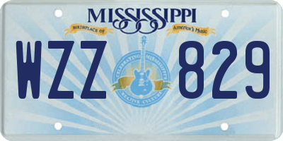 MS license plate WZZ829