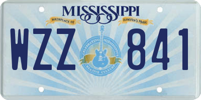 MS license plate WZZ841