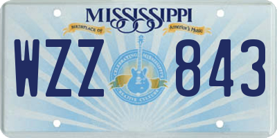 MS license plate WZZ843