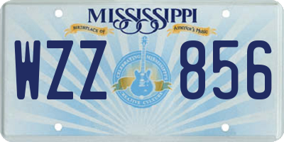 MS license plate WZZ856